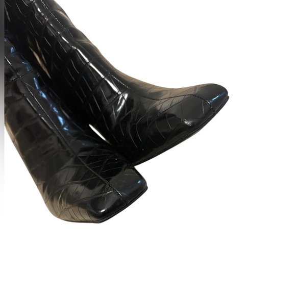 Mango COCO LEATHER-EFFECT HEELED
ANKLE BOOTS, Size 11, Black - Picture 6 of 9